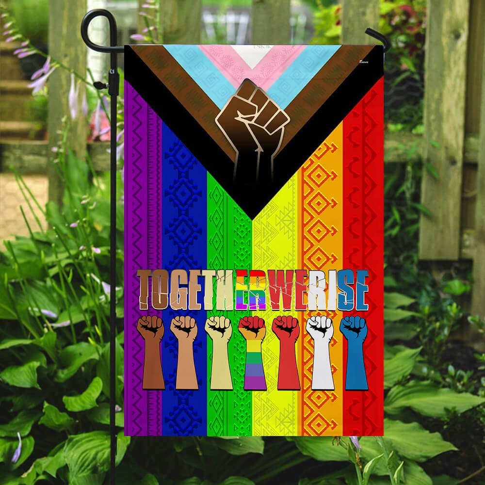 Together We Rise Progress Pride Flag