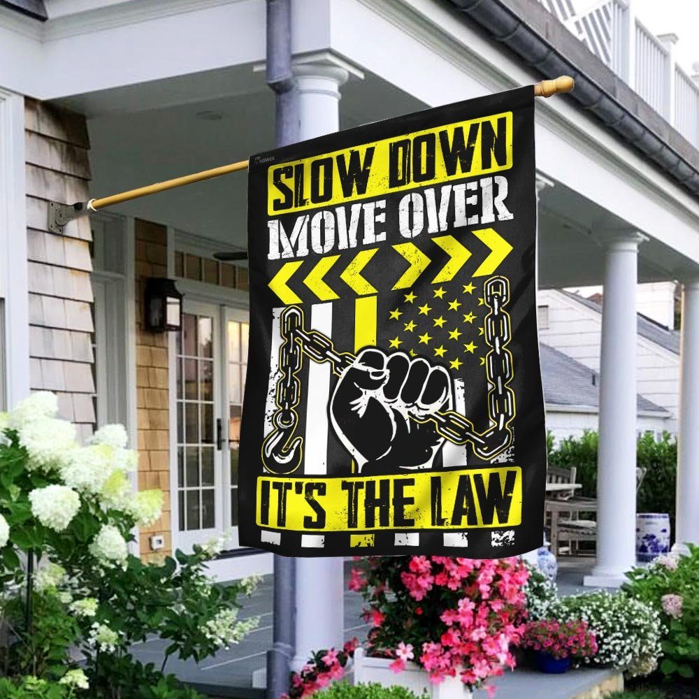 Tow Trucker Slow Down Move Over Flag