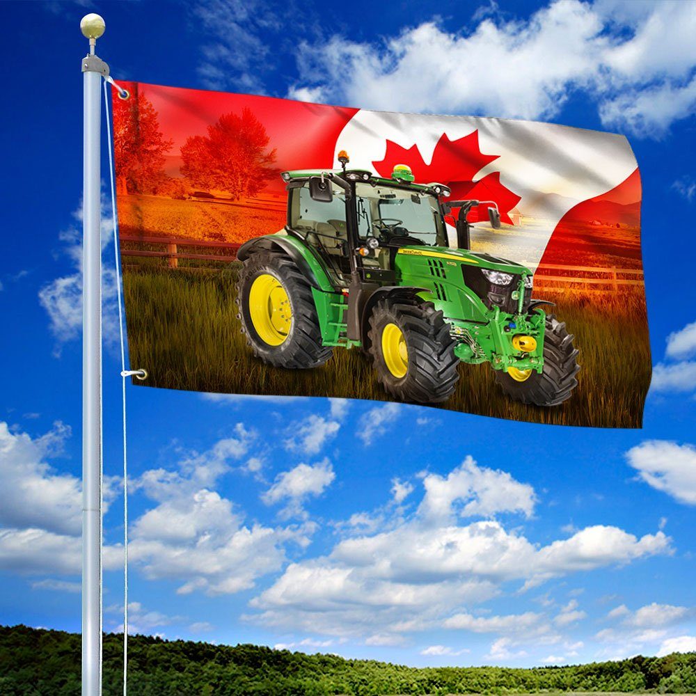 Tractor Canadian Farmers Grommet Flag QNK1065GFv1