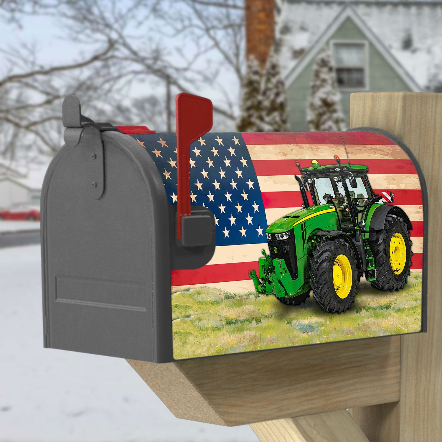 Tractor Mailbox Cover No Farmers No Food TQN199MBv1