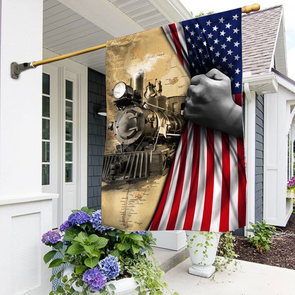 Train Flag American US Train Flag TRN1395F