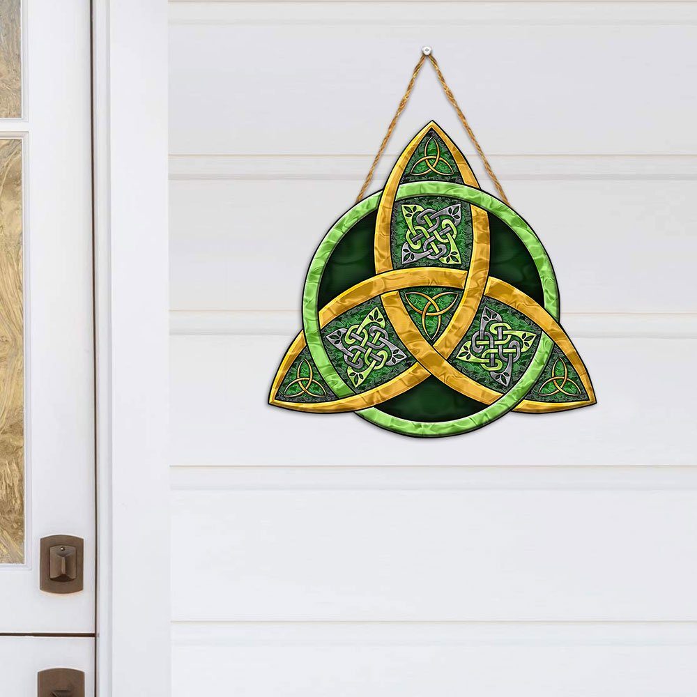 Triquetra The Celtic Trinity Knot Symbol Wooden Sign TRL1487WD