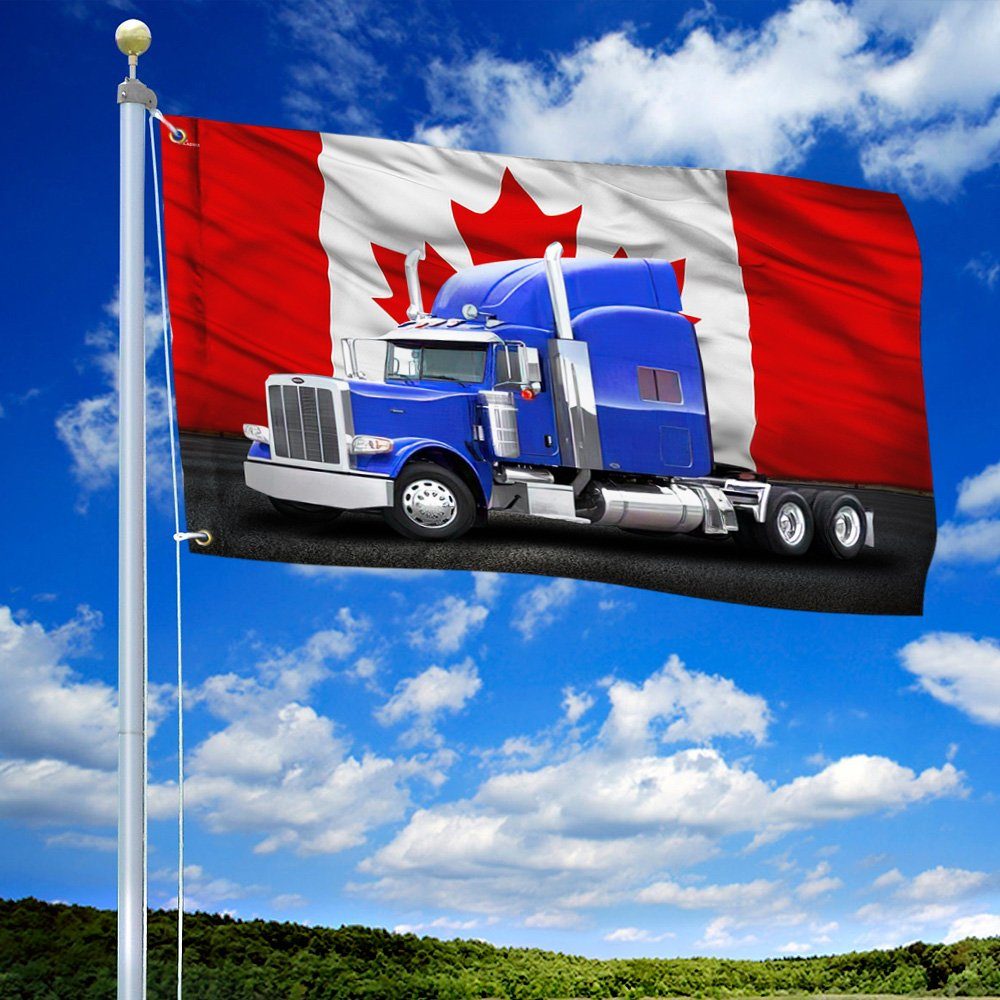 Truck Driver. Patriot Trucker Canada Flag THN3712GFv4