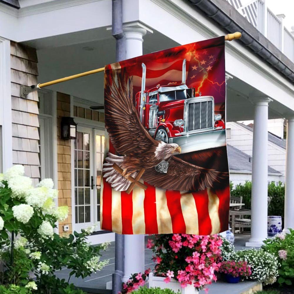 Truck Driver American Flag