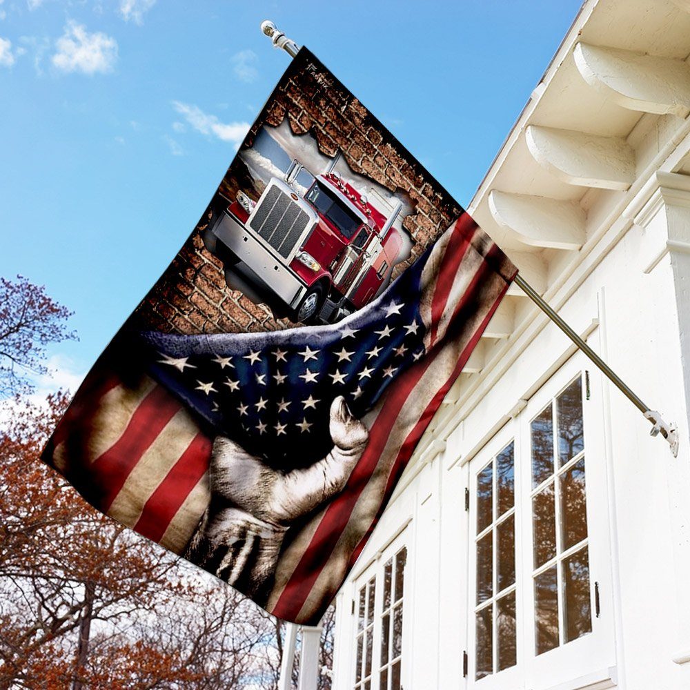 Truck Driver American Flag