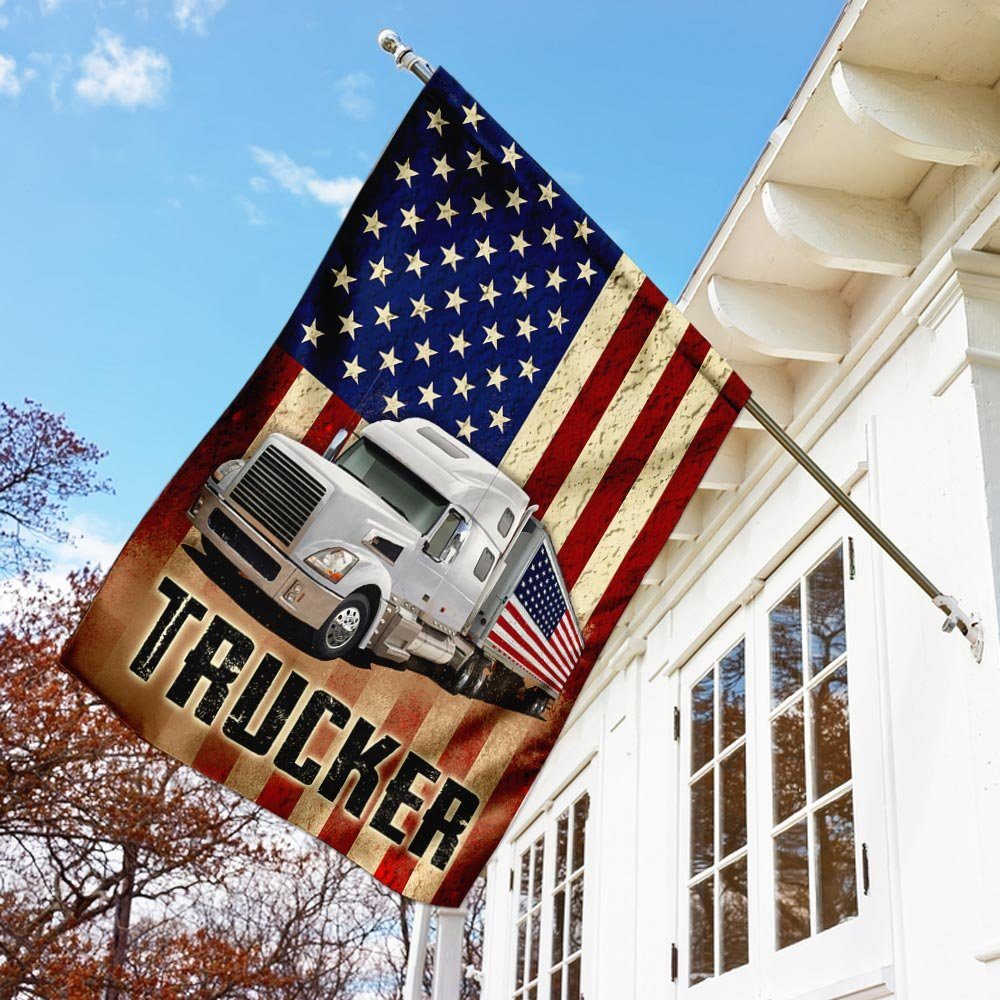 Truck Driver American Flag