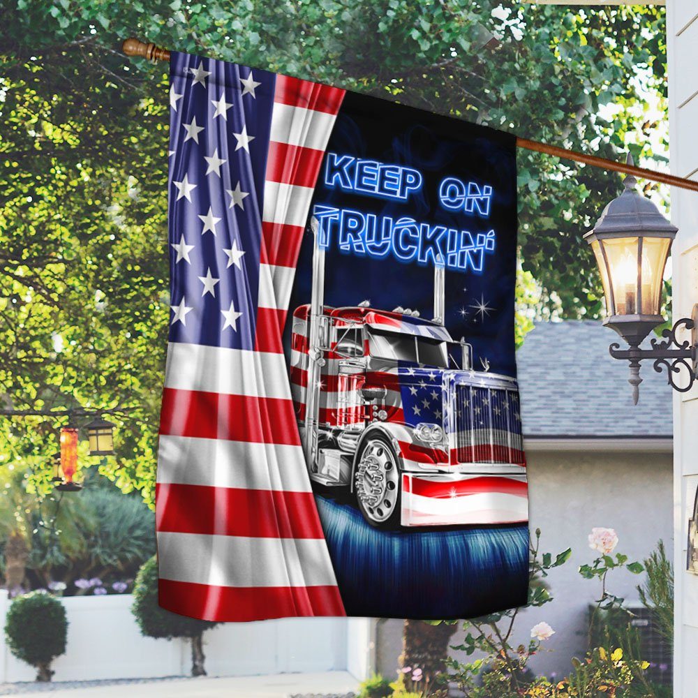 Truck Flag American Flag Keep On Truckin Flag MLH1839F