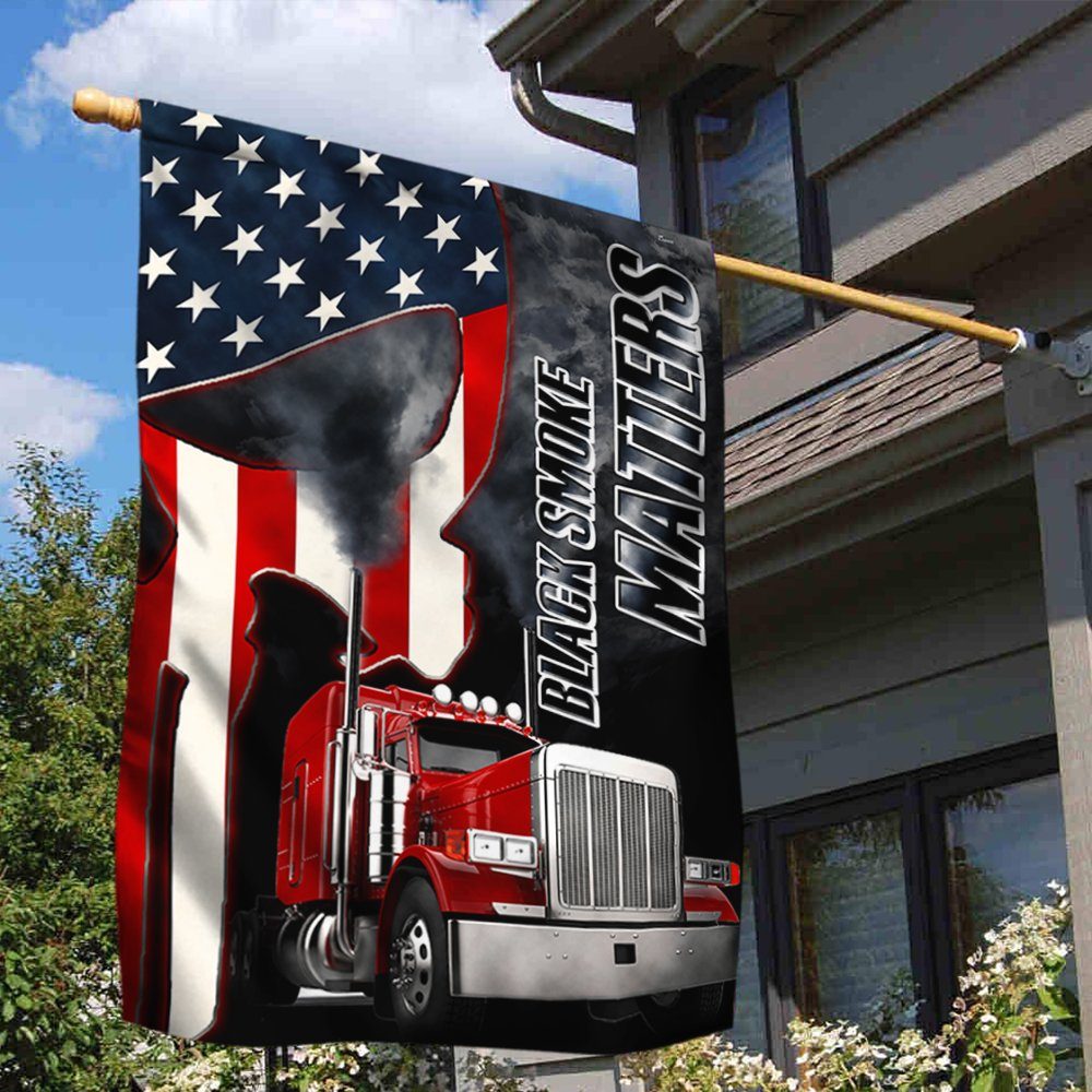 Truck Flag Black Smoke Matters ANT274F