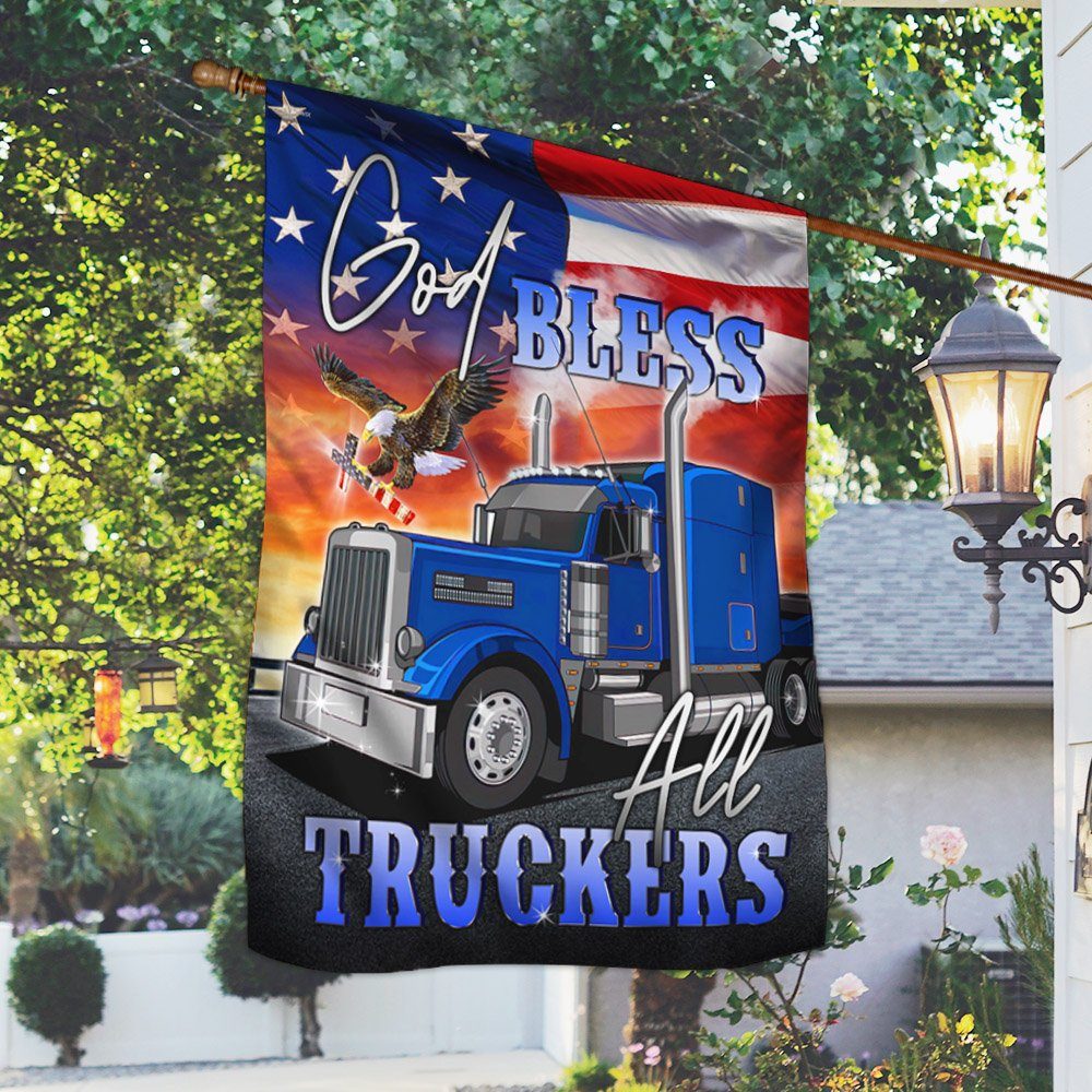 Truck Flag God Bless All Truckers MLH1994F