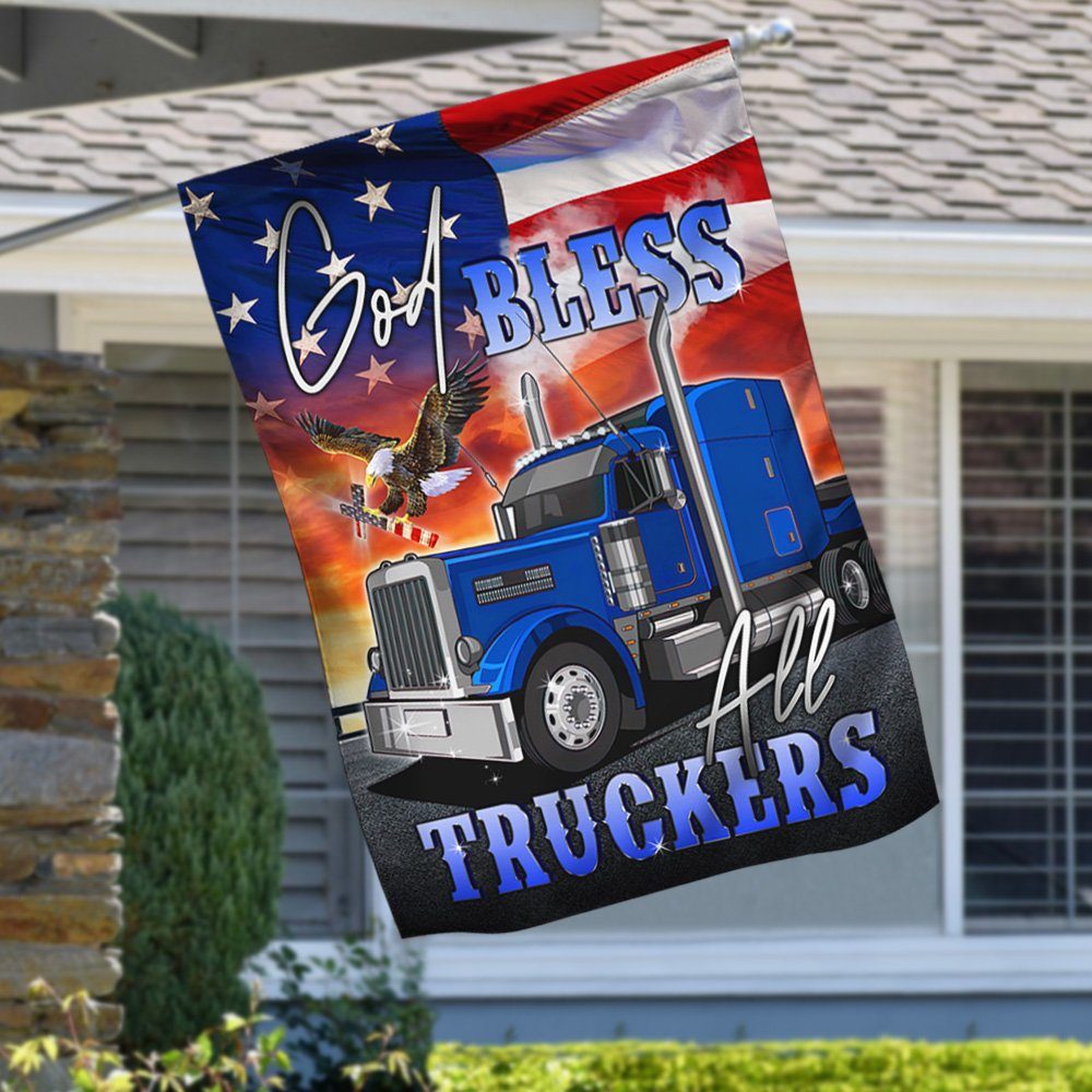 Truck Flag God Bless All Truckers MLH1994F