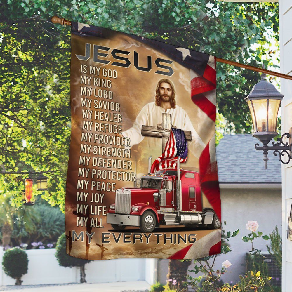 Truck Flag Jesus Is My God My Everything LHA1762F