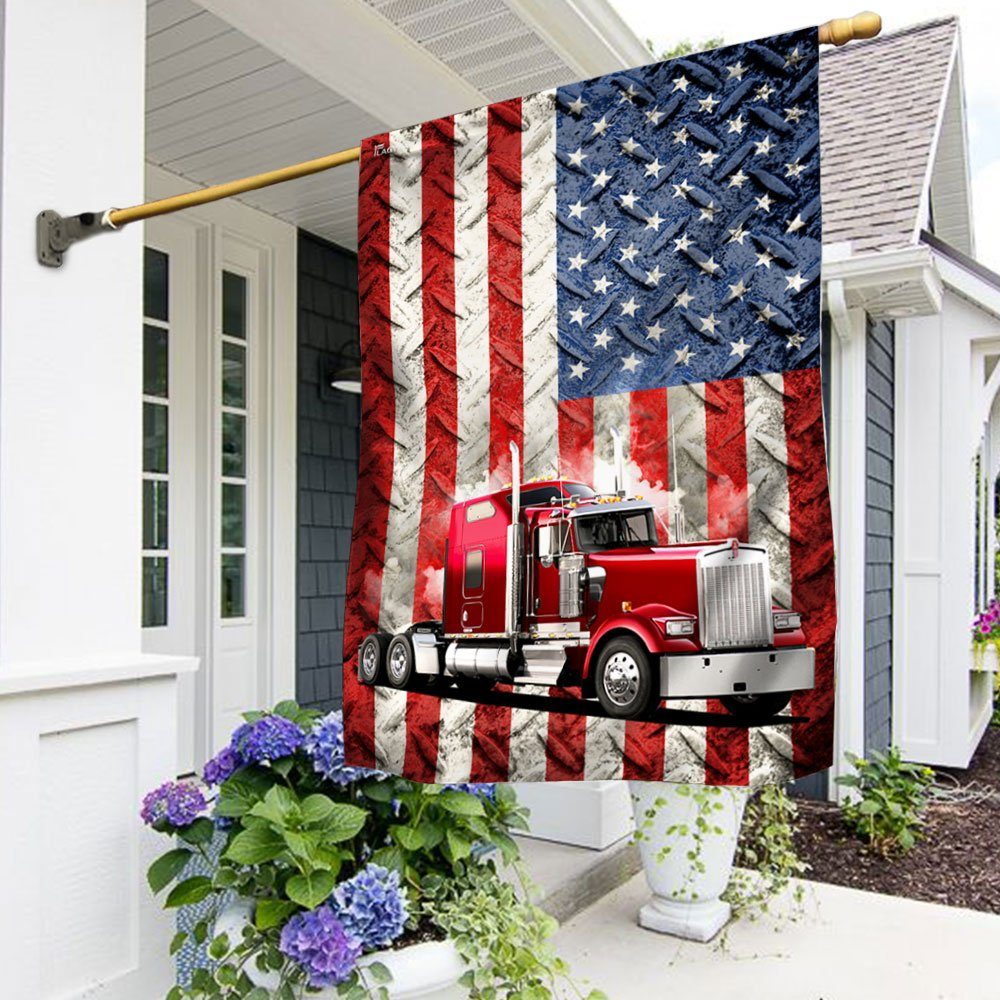 Truck Flag Proud Trucker American Flag TRN1556F