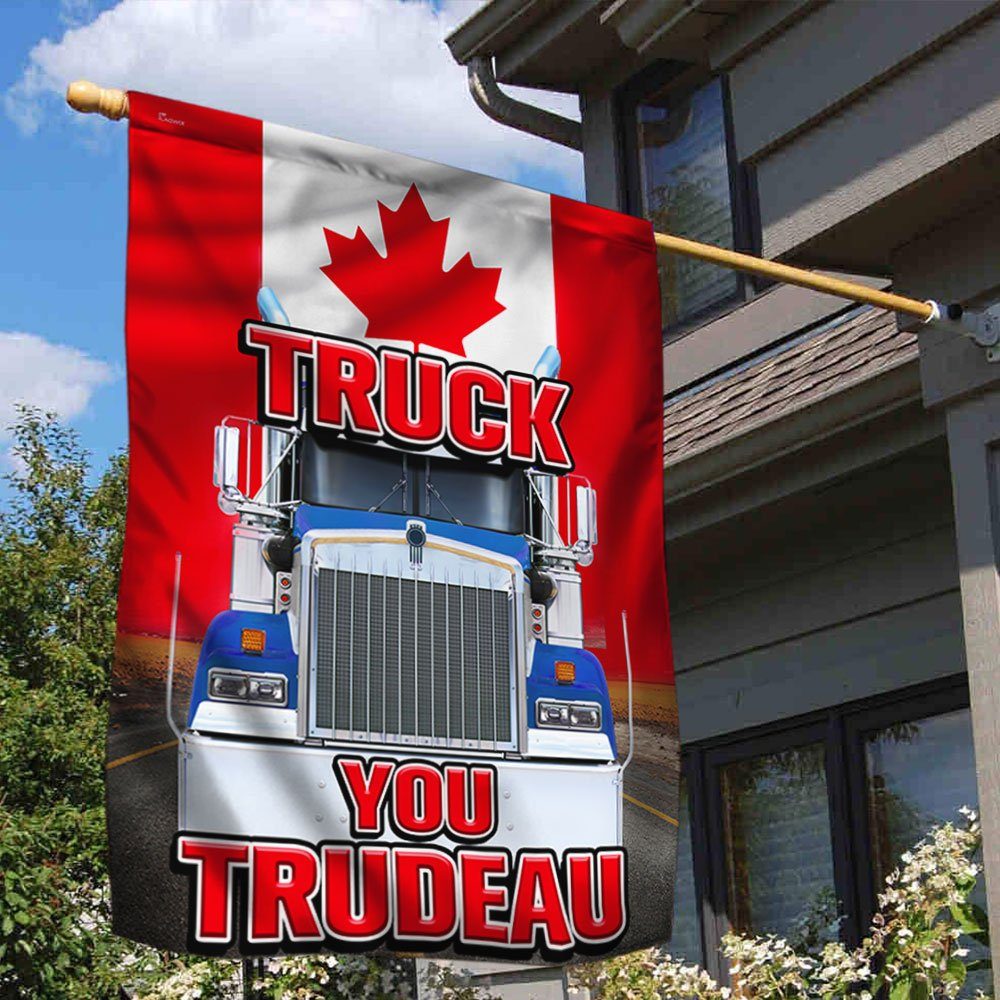 Truck You Trudeau Flag, Freedom Convoy 2022, Truckers For Freedom, Canadian Trucker, Mandate Freedom, Thank You Truckers QNN802F