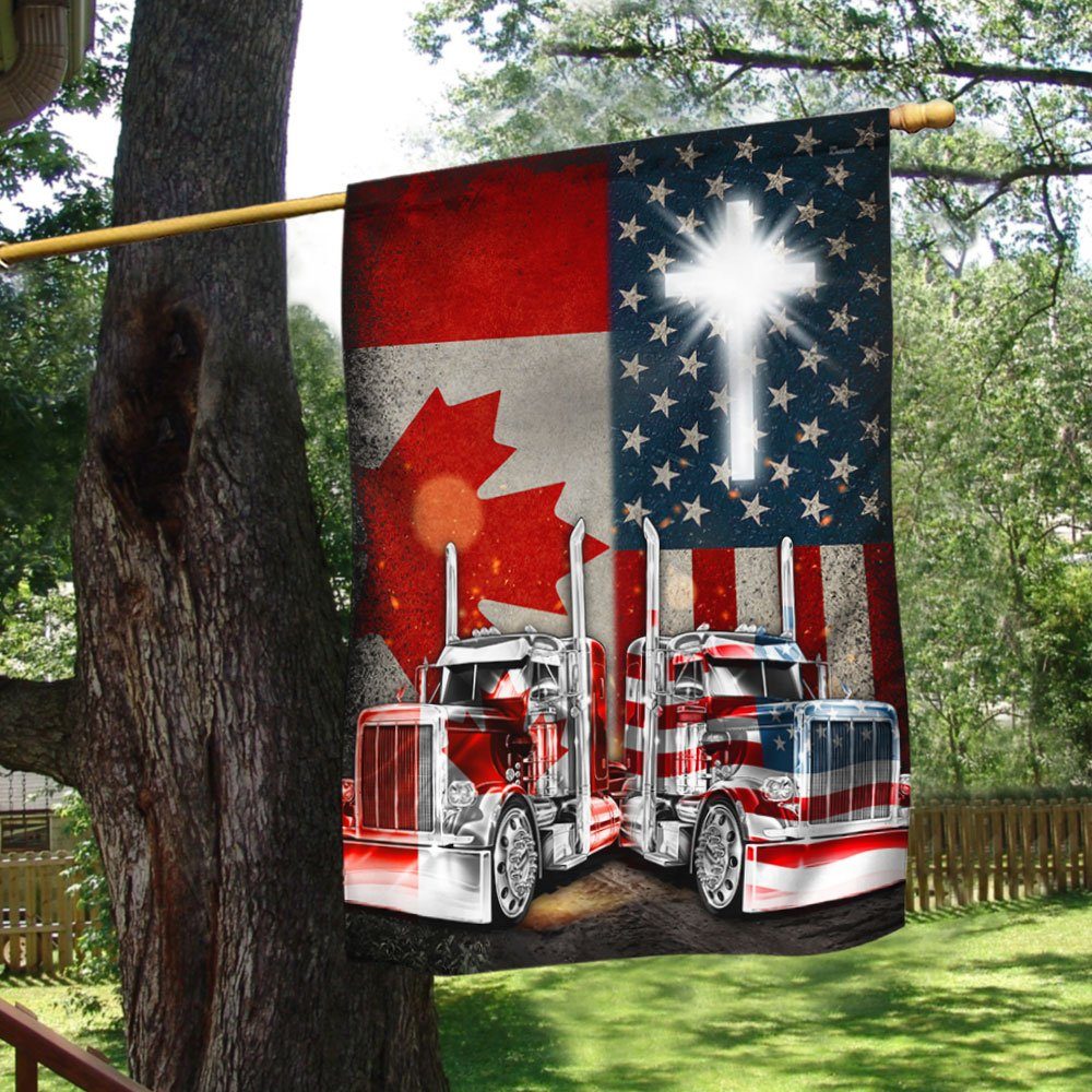 Trucker Flag Canada And American Trucker Flag LHA2095F