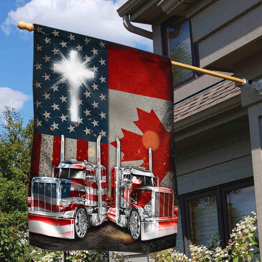 Trucker Flag Canada And American Trucker Flag LHA2095F