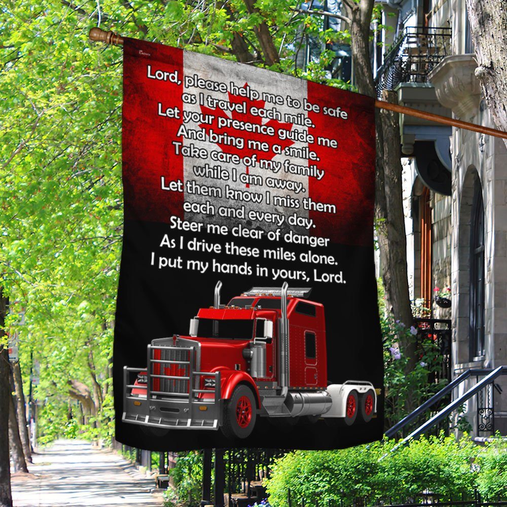 Trucker Flag Truck Driver Prayer Canadian Flag TRL1884Fv1