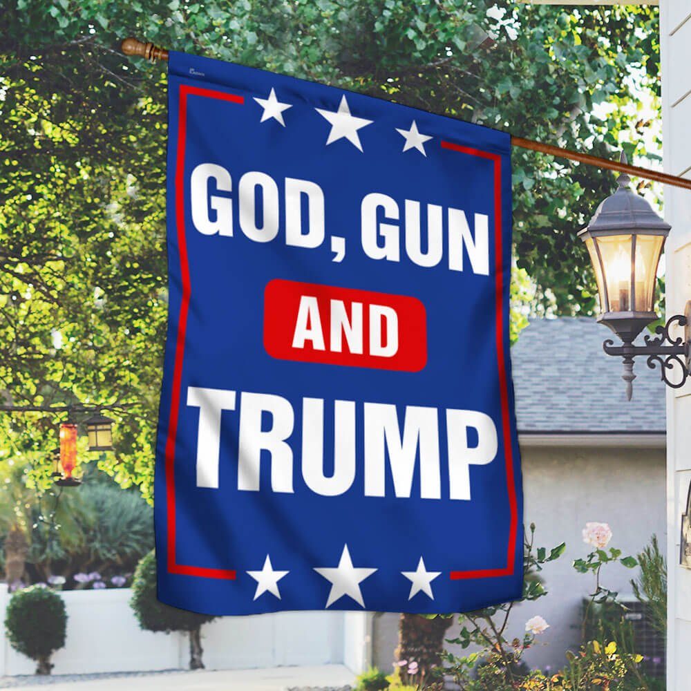 Trum 2024 Flag God Gun and Trump TQN809F