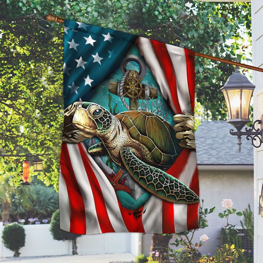 Turtle American Flag LHA1962F