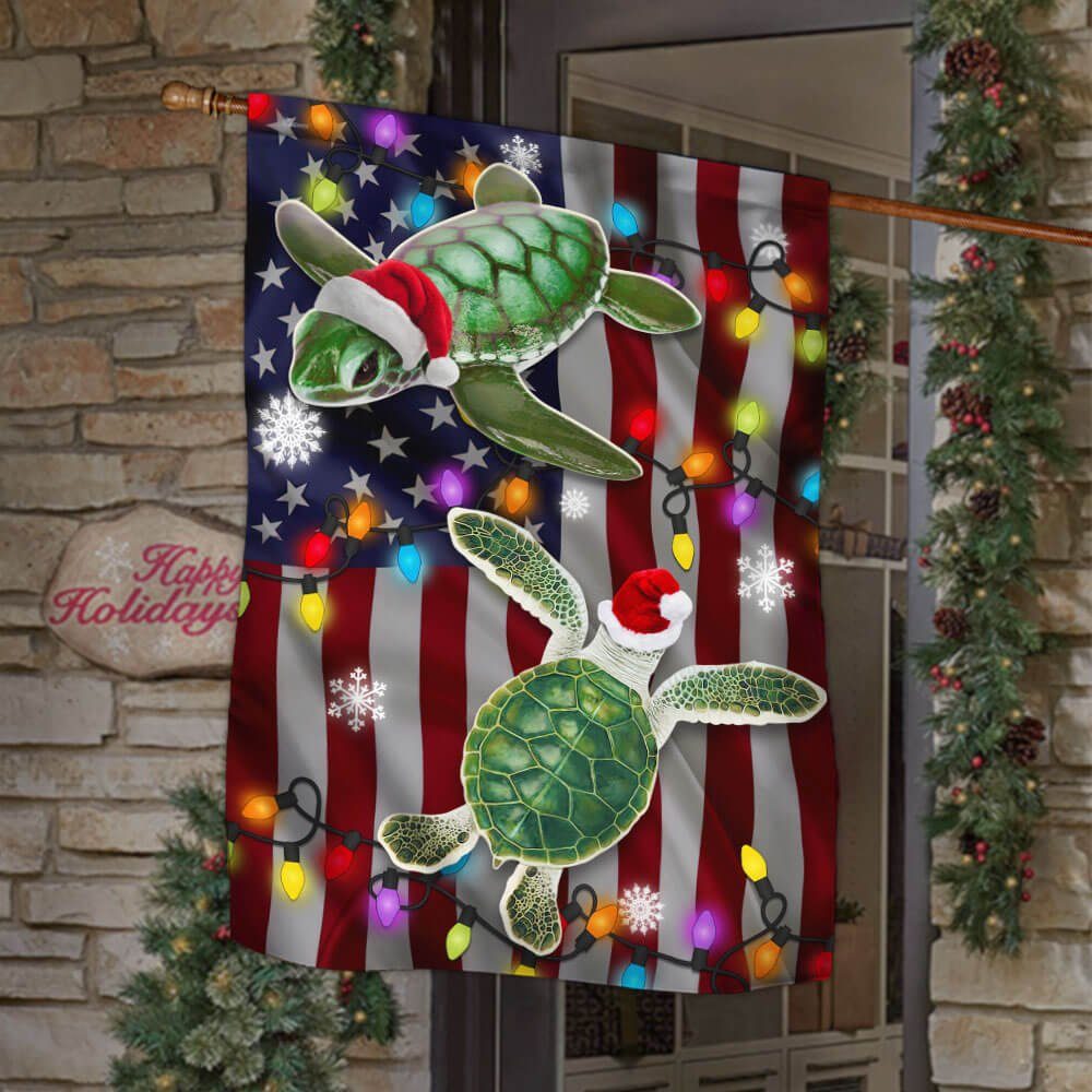 Turtle Christmas Flag Merry Christmas  LNT672F