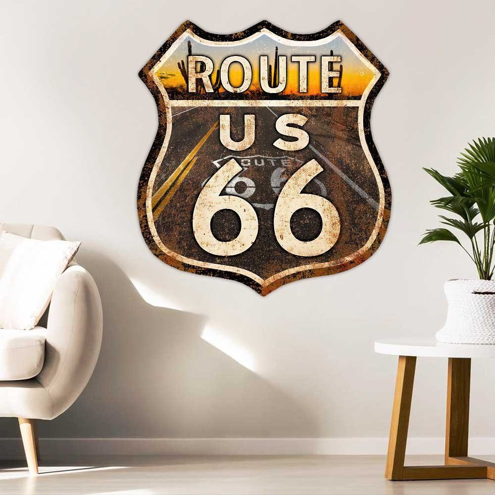 U.S. Route 66 Hanging Metal Sign DBD3438MS