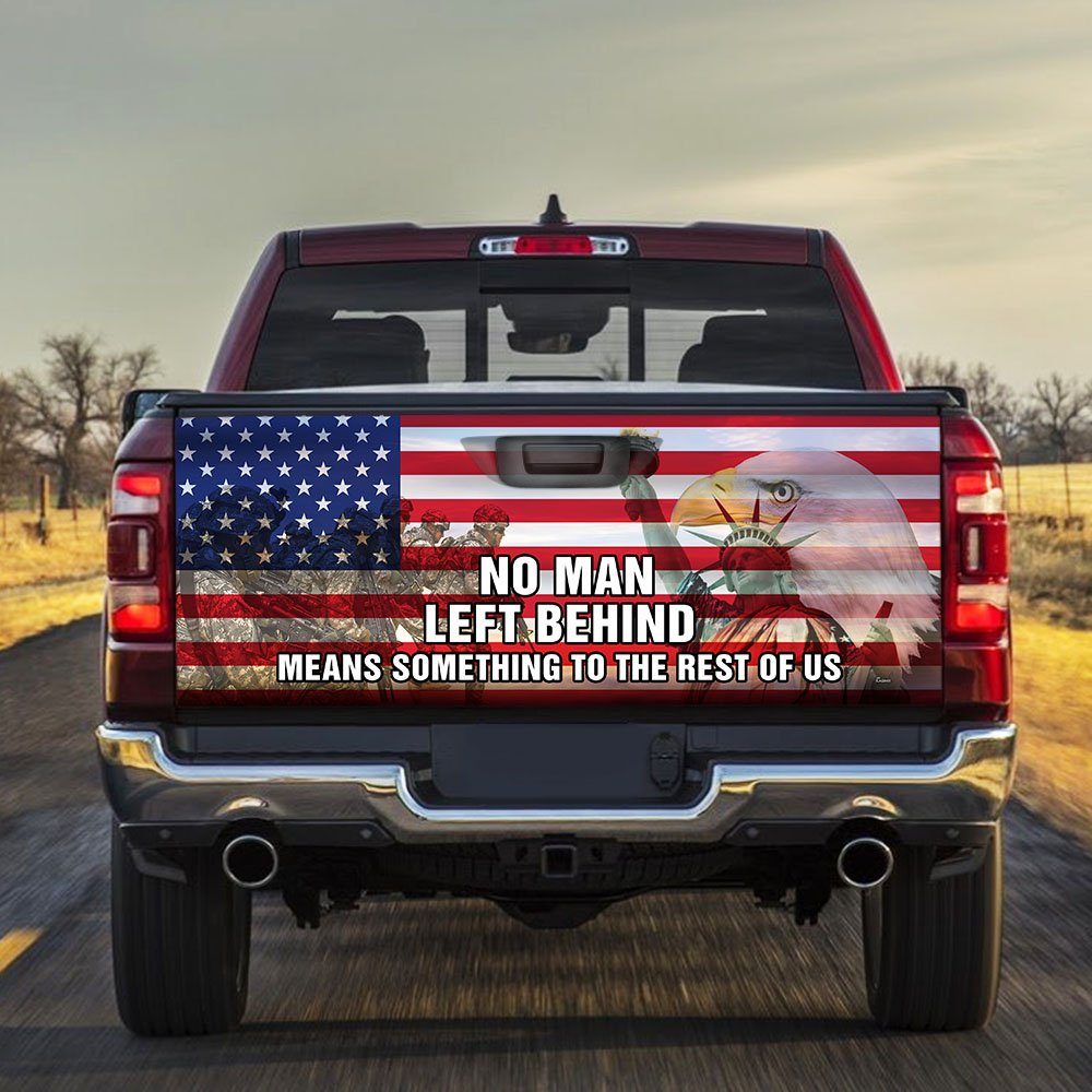 U.S. Soldier Military. No Man Left Behind Truck Tailgate Decal Sticker Wrap THH3379TD