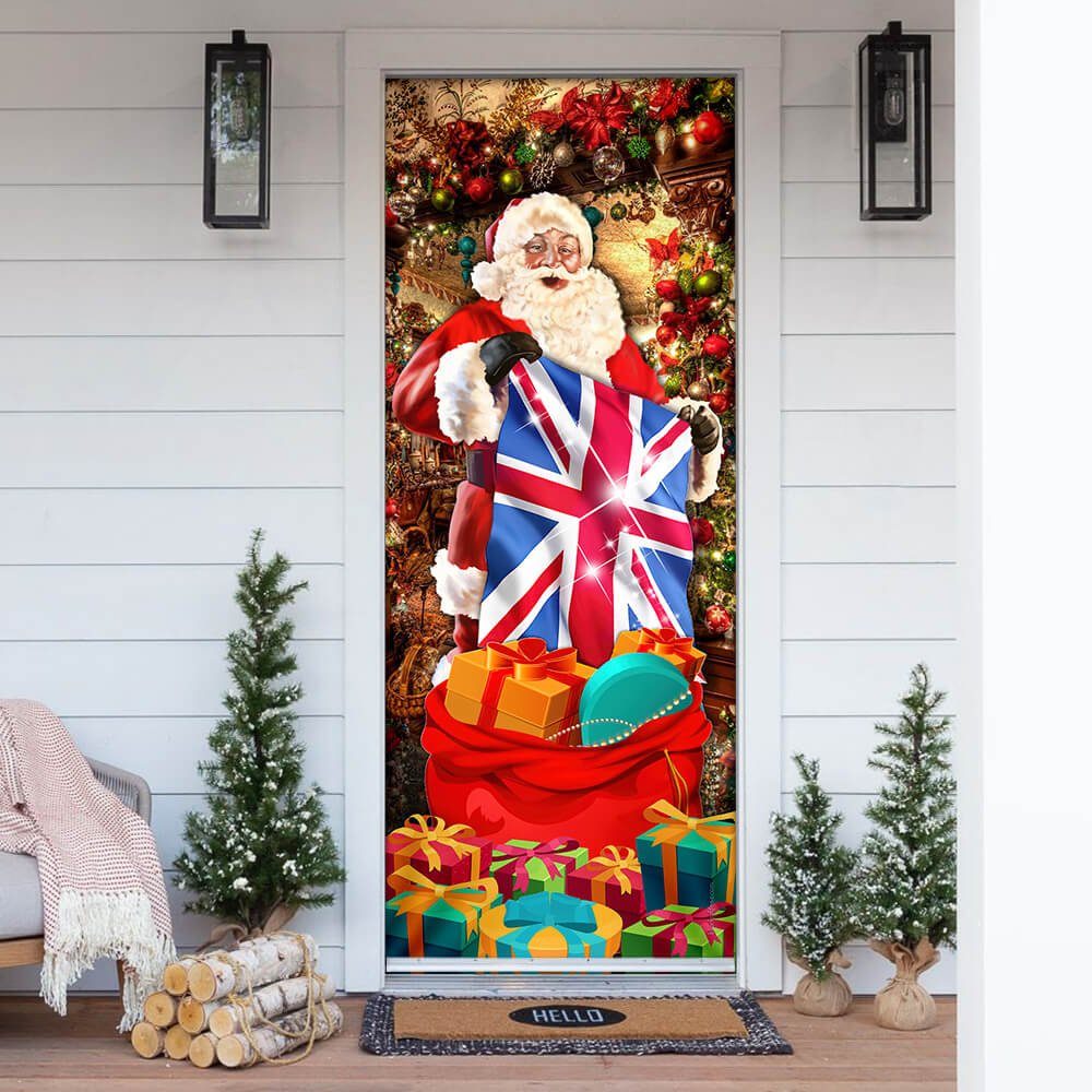 UK Christmas Door Cover Santa Laughing NNT105D