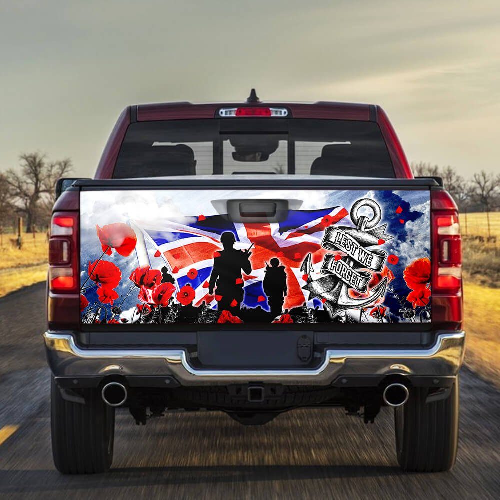 UK Veteran Truck Tailgate Decal Sticker Wrap Inspiration NTT123TD