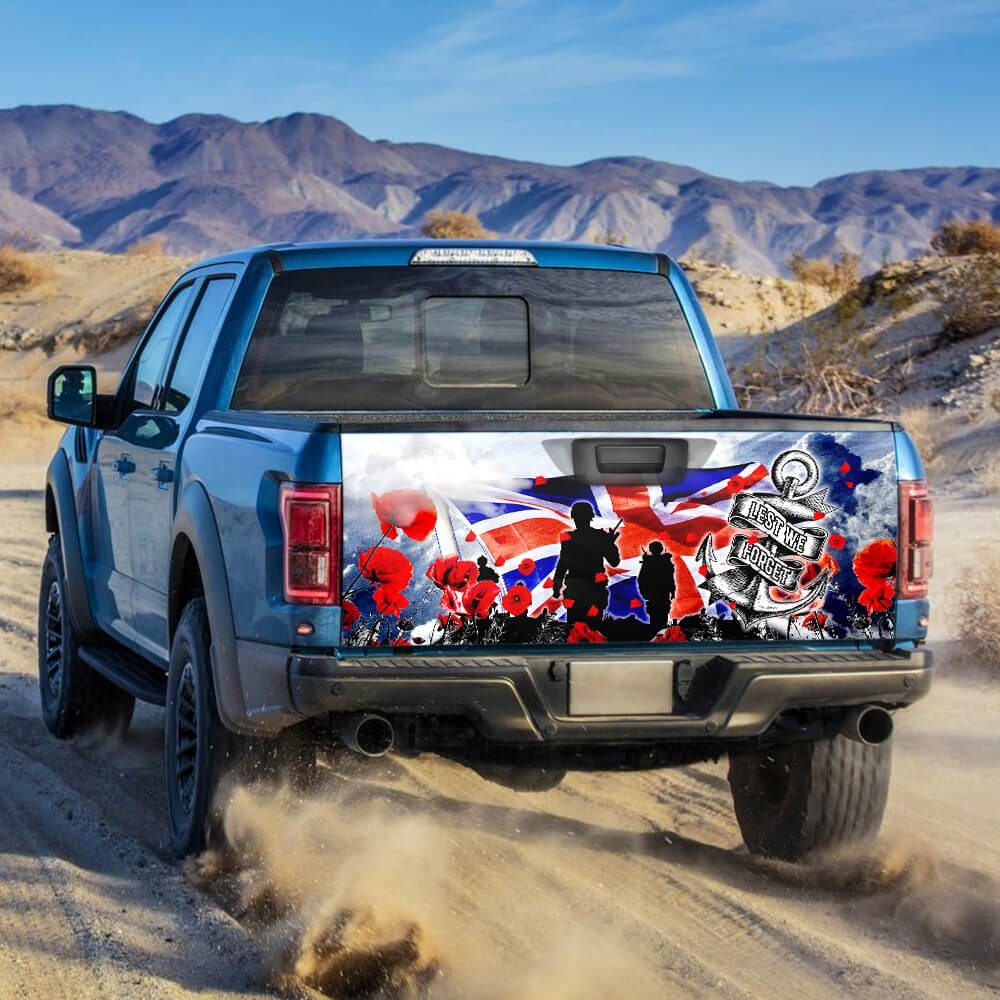 UK Veteran Truck Tailgate Decal Sticker Wrap Inspiration NTT123TD