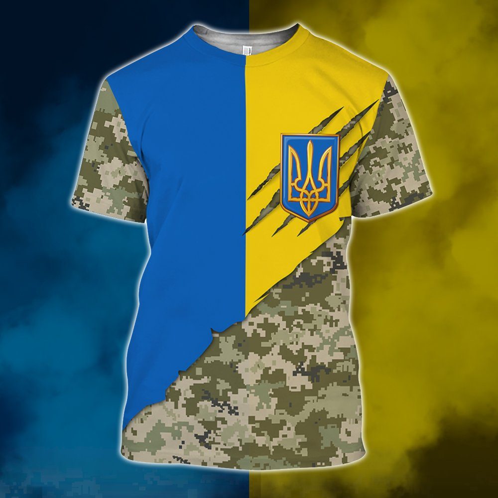 Ukraine 3D T-Shirt Support Ukraine Ukrainian BNN86TS