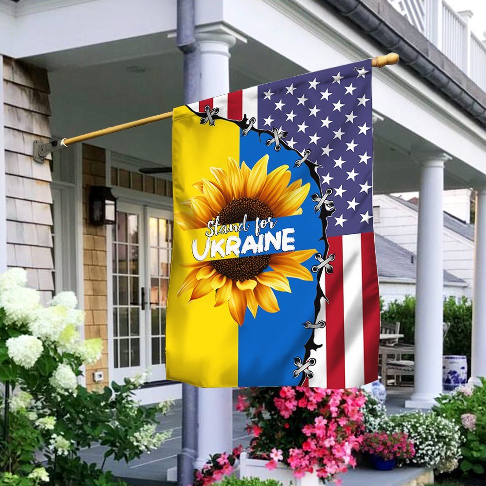 Ukraine American Flag Stand For Ukraine BNN65F