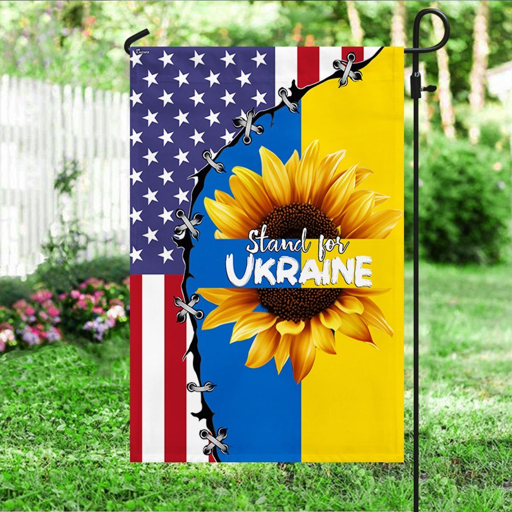 Ukraine American Flag Stand For Ukraine BNN65F