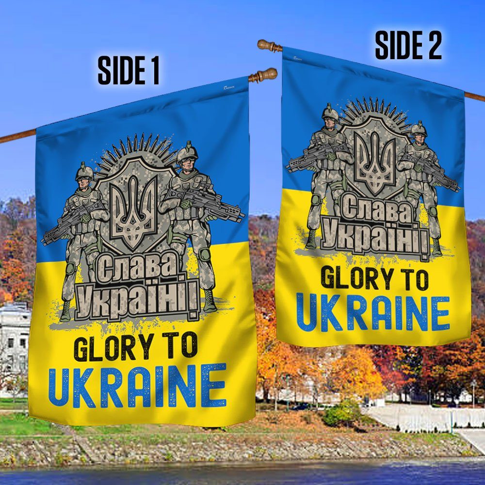 Ukraine Flag Glory To Ukraine TQN610Fv1