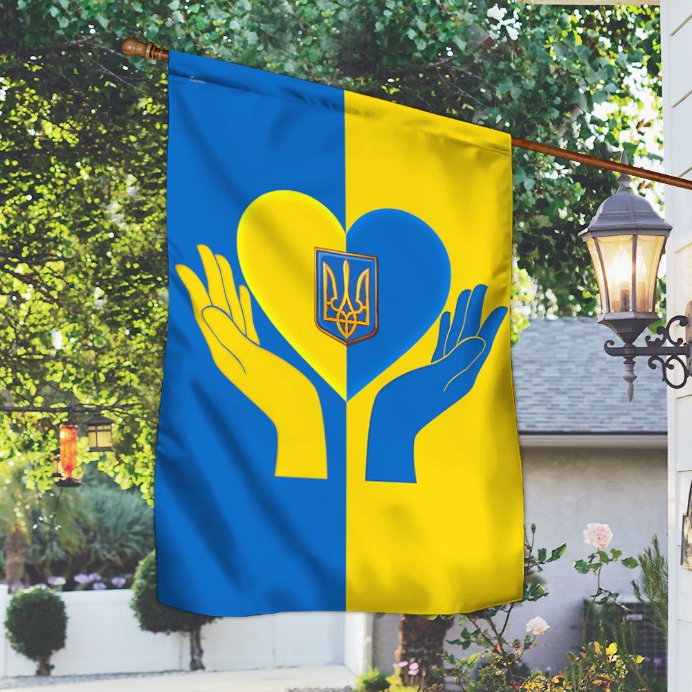 Ukraine Flag Love to Ukraine Ukrainian Flag QTR26Fv1