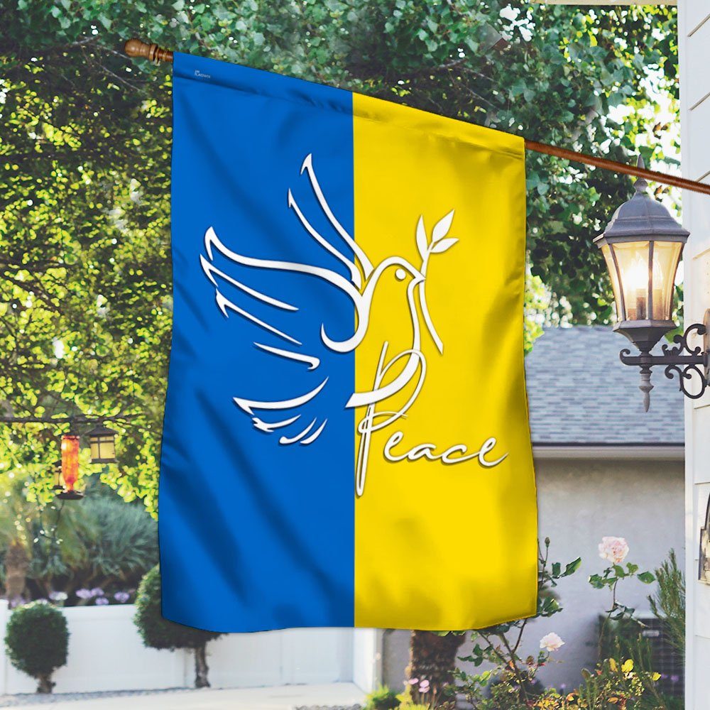 Ukraine Flag Peace Dove Ukraine Flag QTR53F