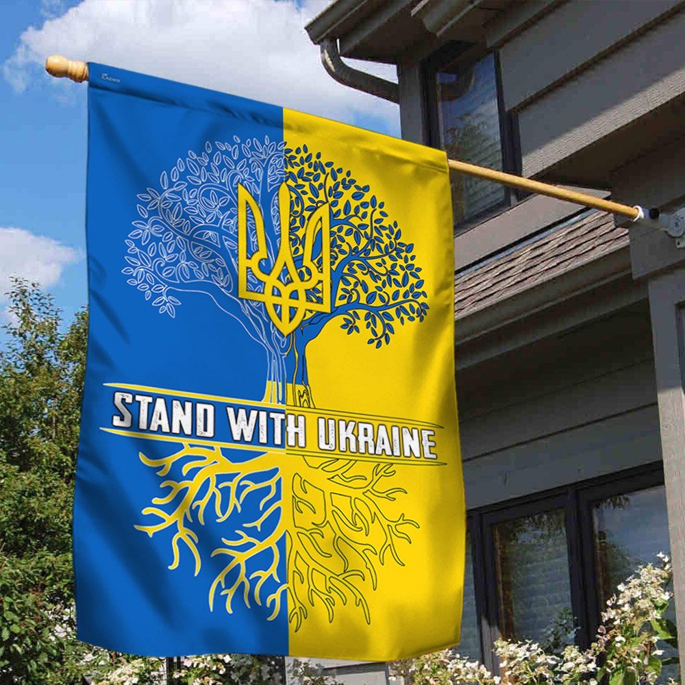 Ukraine Flag Stand With Ukraine Ukrainian Flag QTR95F