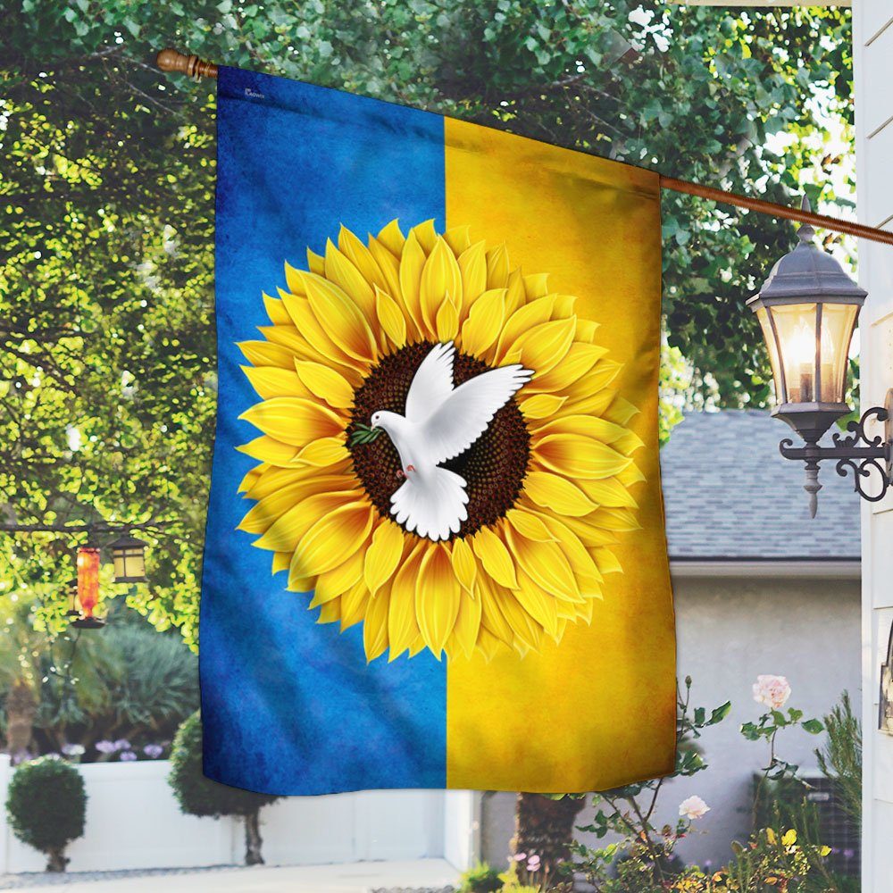 Ukraine Flag Ukraine Dove Peace Flag TRL1970Fv2