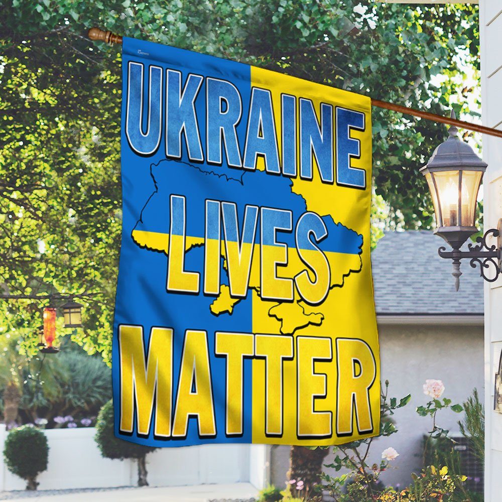 Ukraine Flag Ukraine Lives Matter Flag QTR29F