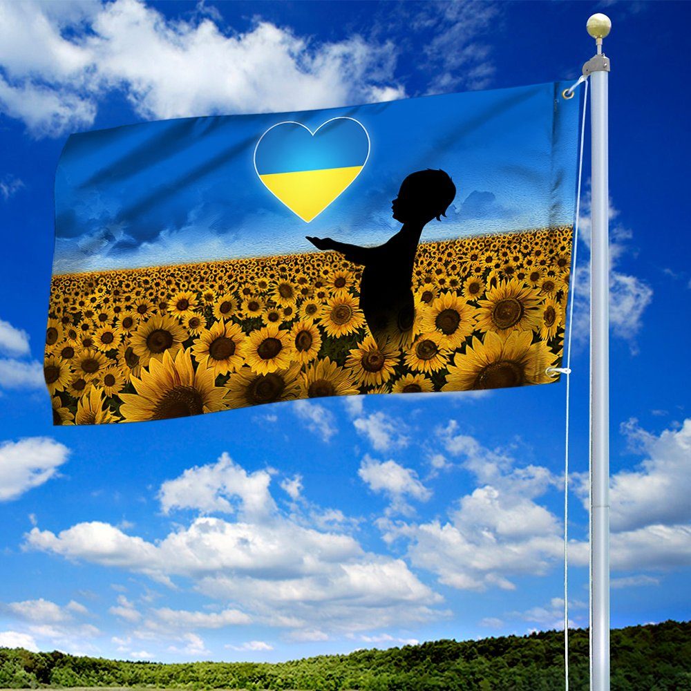 Ukraine Grommet Flag Freedom And Peace For Ukraine BNN04GF