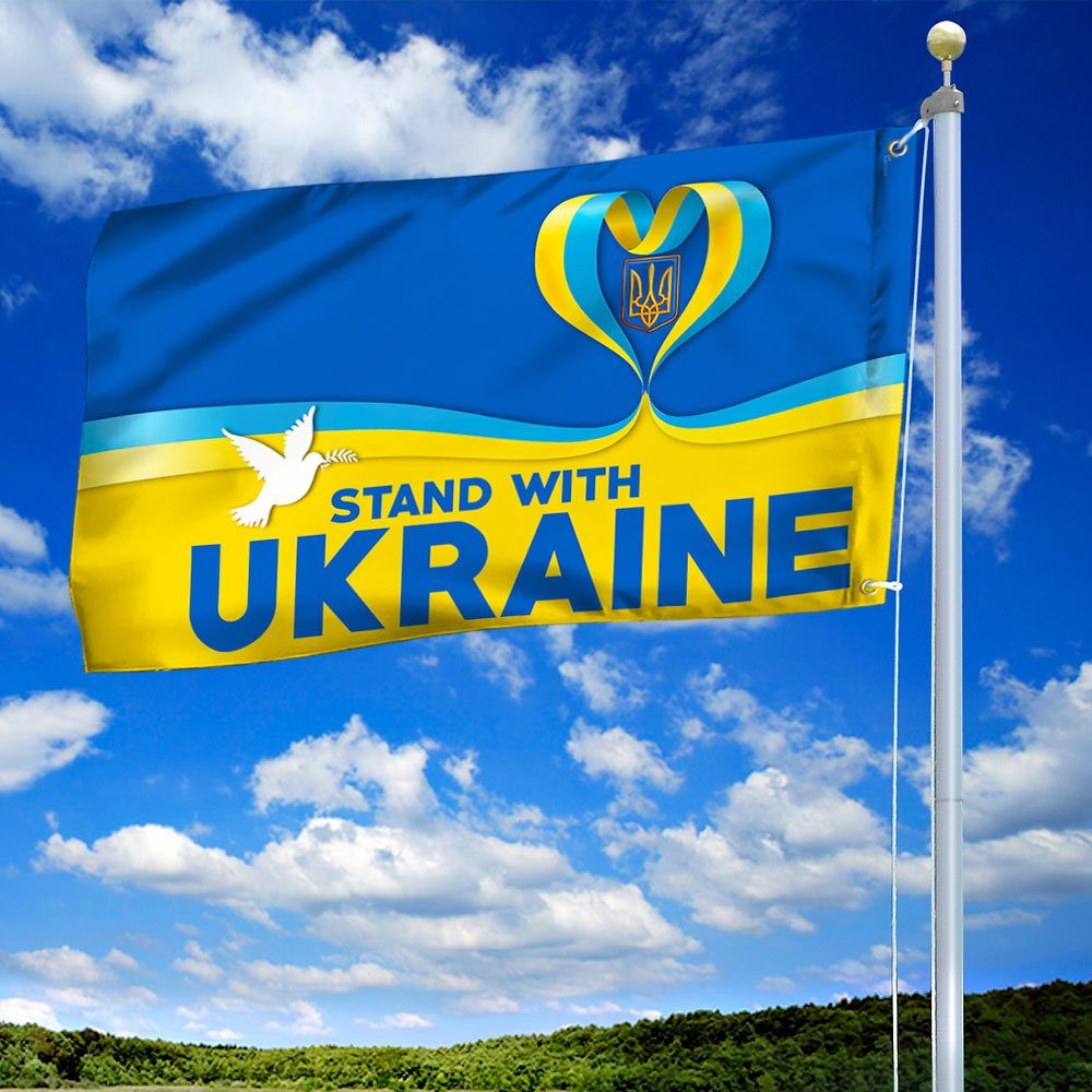 Ukraine Grommet Flag I Stand with Ukraine BNN74GF