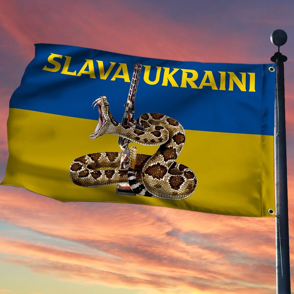 Ukraine Grommet Flag Slava Ukraini BNT323GF