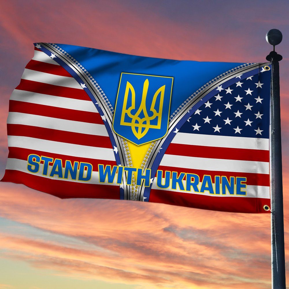 Ukraine Grommet Flag Stand With Ukraine BNN31GF