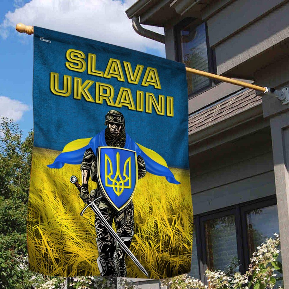 Ukraine Soldier Flag Slava Ukraini BNN159F