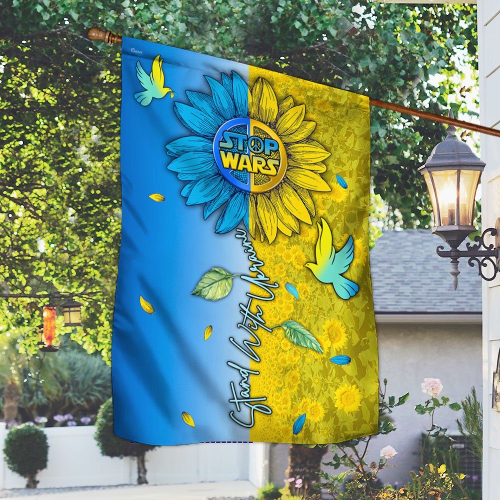 Ukraine Sunflower Flag. Support Ukraine. Stand With  Ukraine MLH2277F