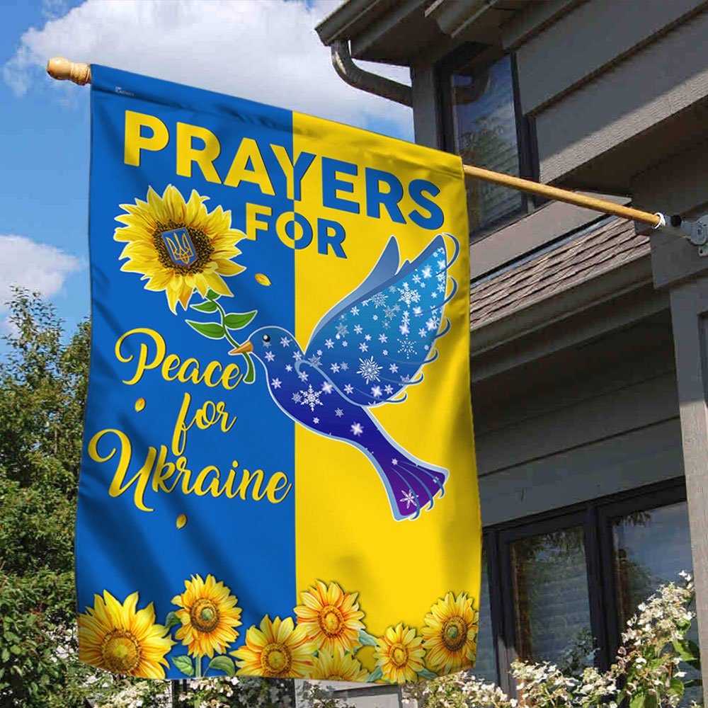 Ukraine Support Flag Prayers for Peace for Ukraine Stand With Ukraine MLN21F