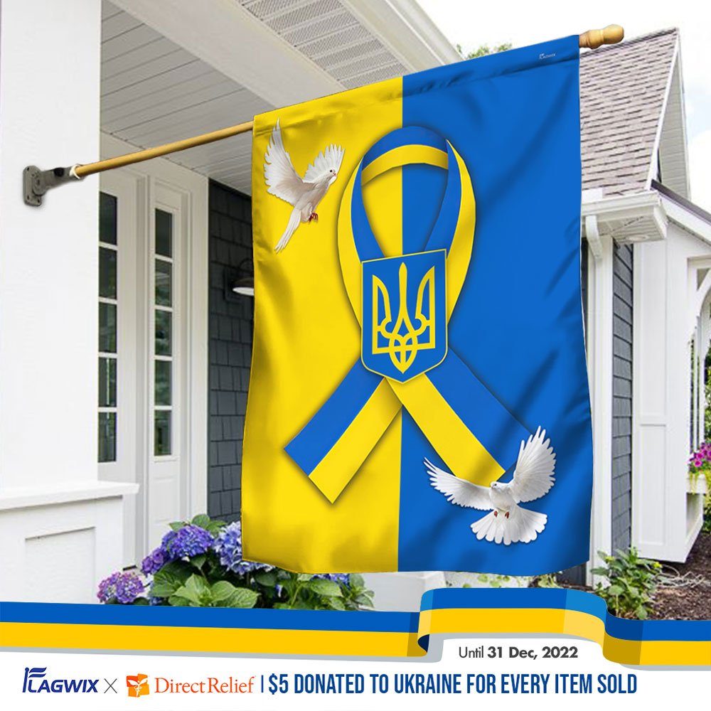 Ukraine Support Ribbon Flag DBD3471F