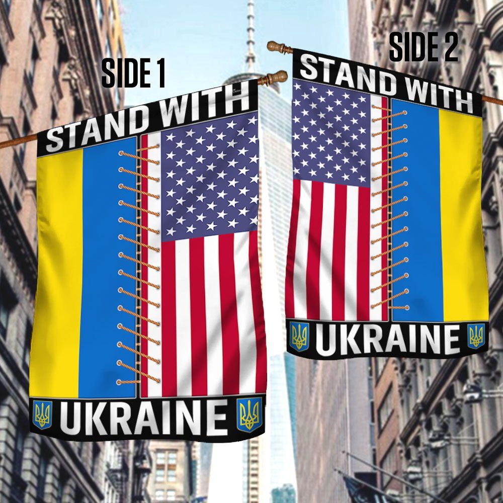 Ukrainian American Flag Stand With Ukraine Flag TRL1935F