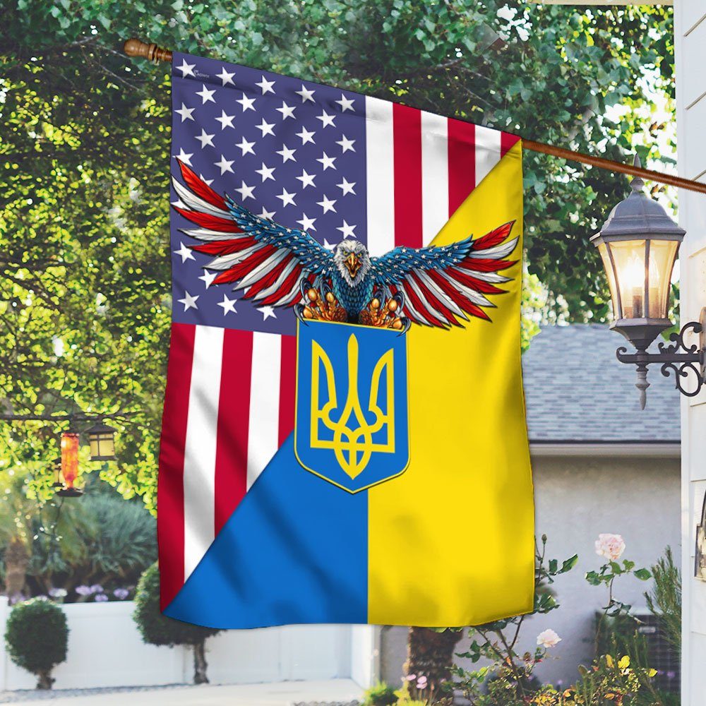 Ukrainian Flag American Ukrainian Flag TRL1871F