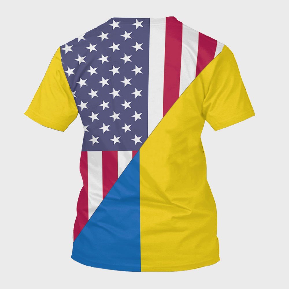 Ukrainian T-Shirt Ukrainian American 3D T-Shirt TRL1871TS