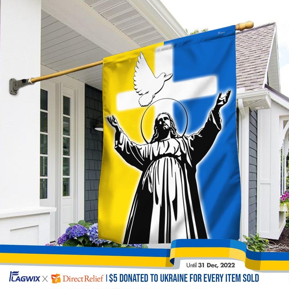 Ukranian Flag God Bless Ukraine BNN71F