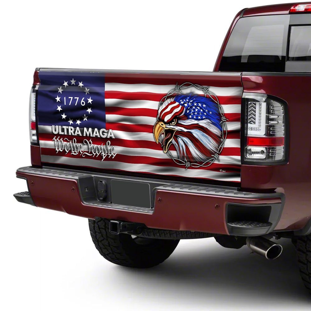 Ultra MAGA We The People Eagle 1776 Tailgate Decal Sticker Wrap TQN145TD